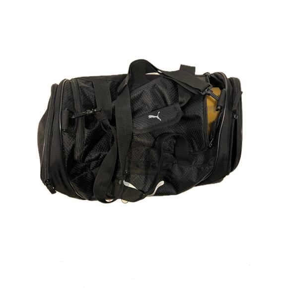 Puma Training Black White Duffel Bag 20"x10"x10" - Picture 2 of 7